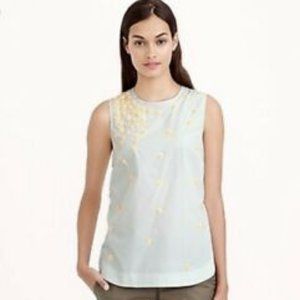 J. Crew Collection Scattered Floral Sleeveless Silk Blouse